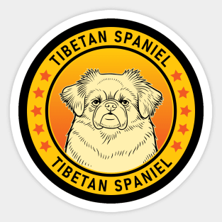 Tibetan Spaniel Dog Portrait Sticker